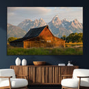 Rustic Barn Wall Art Canvas Print – Framed Grand Teton Park