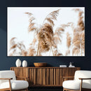 Pampas Grass Wall Art Canvas Print – Framed Neutral Tones