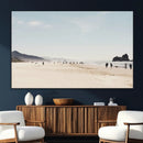 Minimalist Beach Wall Art Canvas Print – Framed Coastal