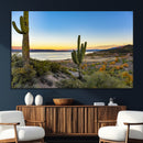 Saguaro Cactus Wall Art Canvas Print – Framed Desert Sunset by MyGreatCanvas | Canvas Wall Art Prints | Photo Prints & Wall Decor