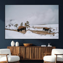 Bison Wildlife Wall Art Canvas Print – Framed Snowy Prairie