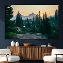 Mountain Wall Art Canvas Print – Framed Forest Serenity