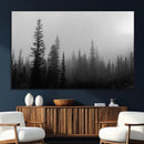 Misty Pines Wall Art Canvas Print – Framed Woodland