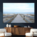Beach Boardwalk Wall Art Canvas Print – Framed Coastal