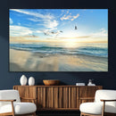 Minimalist Seaside Wall Art Canvas Print – Morning Glow