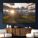 Snowy Peaks Wall Art Canvas Print – Rustic Mountain by MyGreatCanvas | Canvas Wall Art Prints | Photo Prints & Wall Decor