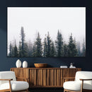 Foggy Forest Wall Art Canvas Print – Framed Misty Pines