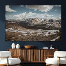 Mountain Landscape Wall Art Canvas Print – Framed Snowy