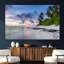 Tropical Beach Wall Art Canvas Print – Framed Sunset Glow
