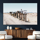 Desert Mailboxes Canvas Print – Framed Minimal Western