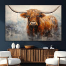 Scottish Highland Wall Art Canvas Print, Framed Longhorn Art by MyGreatCanvas | Canvas Wall Art Prints | Photo Prints & Wall Decor