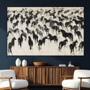 Wild Horse Stampede Wall Art Canvas Print – Monochrome by MyGreatCanvas | Canvas Wall Art Prints | Photo Prints & Wall Decor