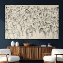 Wild Horse Stampede Wall Art Canvas Print – Monochrome by MyGreatCanvas | Canvas Wall Art Prints | Photo Prints & Wall Decor