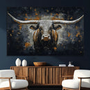 Rustic Longhorn Bull Wall Art Canvas Print – Vintage Western by MyGreatCanvas | Canvas Wall Art Prints | Photo Prints & Wall Decor