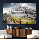 Sakura Cherry Blossom Pathway Canvas Wall Art – Tranquil