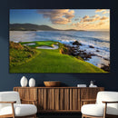 Coastal Golf Course Wall Art Canvas Print – Sunset with by MyGreatCanvas | Canvas Wall Art Prints | Photo Prints & Wall Decor