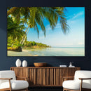 Peaceful Tropical Beach Wall Art Canvas Print – Palm Trees by MyGreatCanvas | Canvas Wall Art Prints | Photo Prints & Wall Decor