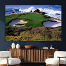 Ocean Cliff Golf Green Canvas Print – Framed Majestic by MyGreatCanvas | Canvas Wall Art Prints | Photo Prints & Wall Decor