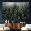 Dense Evergreen Forest Misty Morning Fog Pine Trees Woodland by MyGreatCanvas | Canvas Wall Art Prints | Photo Prints & Wall Decor