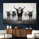 Texas Longhorn Wall Art Canvas Print, Framed Speckled Cow by MyGreatCanvas | Canvas Wall Art Prints | Photo Prints & Wall Decor