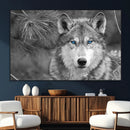 Wild Wolf Blue Eye Wall Art Canvas Print by MyGreatCanvas | Canvas Wall Art Prints | Photo Prints & Wall Decor