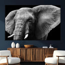 Big Elephant Close Up Wall Art Canvas Print