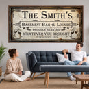 Custom Family Patio Sign Wall Art Canvas Print, Personalized Rustic Bar Decor, Western Farmhouse Patio Wall Decor by MyGreatCanvas | Canvas Wall Art Prints | Photo Prints & Wall Decor