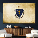 Massachusetts Flag Wall Art Canvas Print