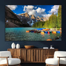 Moraine Lake 3-Panel Wall Art, Majestic Mountain and Lake by MyGreatCanvas | Canvas Wall Art Prints | Photo Prints & Wall Decor