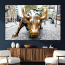 Charging Bull Wall Art Canvas Print