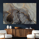 Gray Marble Fluid Wall Art – Modern Abstract Canvas Print