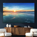 Blue Sky and Beach Wall Art Canvas Print