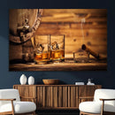 Rustic Whiskey and Barrel Canvas Print by MyGreatCanvas | Canvas Wall Art Prints | Photo Prints & Wall Decor