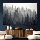 Misty Forest Canvas Wall Art – Monochrome Triptych Pine Tree by MyGreatCanvas | Canvas Wall Art Prints | Photo Prints & Wall Decor