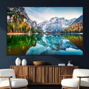 Spectacular autumn view of Braies Lake Wall Art Canvas Print by MyGreatCanvas | Canvas Wall Art Prints | Photo Prints & Wall Decor