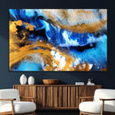 Blue Orange Marble Fluid Effect Canvas Wall Art Print by MyGreatCanvas | Canvas Wall Art Prints | Photo Prints & Wall Decor