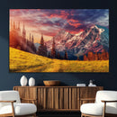 Mountain and Daylight Red Sunset Wall Art Canvas Print by MyGreatCanvas | Canvas Wall Art Prints | Photo Prints & Wall Decor