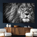 Black and White Lion Canvas Wall Art Print – Wildlife by MyGreatCanvas | Canvas Wall Art Prints | Photo Prints & Wall Decor