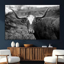 Western Home Wall Art Canvas Print, Framed Texas Longhorn by MyGreatCanvas | Canvas Wall Art Prints | Photo Prints & Wall Decor