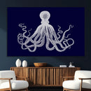 Blue Octopus Wall Art Canvas Print by MyGreatCanvas | Canvas Wall Art Prints | Photo Prints & Wall Decor