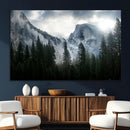Yosemite National Park El Capitan Foggy Mountain Wall Art | by MyGreatCanvas | Canvas Wall Art Prints | Photo Prints & Wall Decor