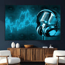 Music and Microphone Wall Art Canvas Print by MyGreatCanvas | Canvas Wall Art Prints | Photo Prints & Wall Decor