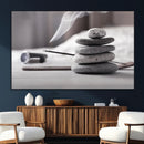 Burning Incense and Zen Stones Buddhism Wall Art, Zen Stones