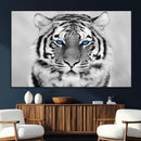 Black and White Tiger Wall Art Animal Canvas Print