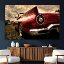 Red Classic Car Wall Art Canvas Print