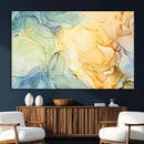 Green and Yellow Marble Fluid Effect Wall Art, Green and