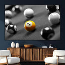 Wall Art Pool Table and Balls Canvas Print by MyGreatCanvas | Canvas Wall Art Prints | Photo Prints & Wall Decor