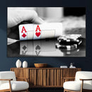 Aces Poker Art Poker Game Wall Art Canvas Print by MyGreatCanvas | Canvas Wall Art Prints | Photo Prints & Wall Decor