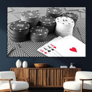 Poker Game Cards Wall Art Canvas, Multi Panel Wall Art