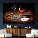 Whiskey Cigar Wall Art Canvas Print Kitchen Wall